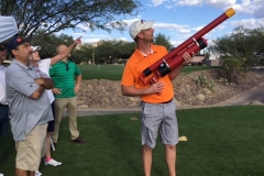 Chris Preston takes a shot with the Air Cannon