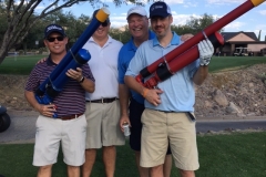 Dan Story, Ken Keene, Jeff Hyson, and Andy Sayegh test thier Air Cannon skills