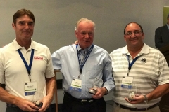 L to R Second Place Winners of WWT Golf Tournament Don Wesdell, Bo Andersson, and J.J. Troccoli