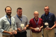 l to r First Place Winners of WWT GOlf Tournament Merritt Partridge, Matt Servant, Scott Kurilla, and David Rutz